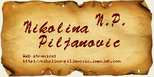Nikolina Piljanović vizit kartica